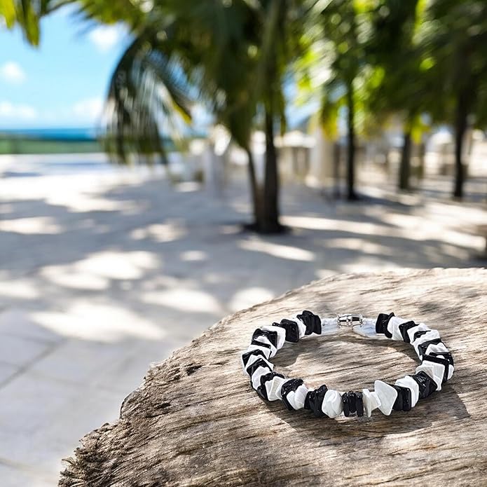 BlueRica Puka Shell Chips Necklace & Anklet Set (Multi)