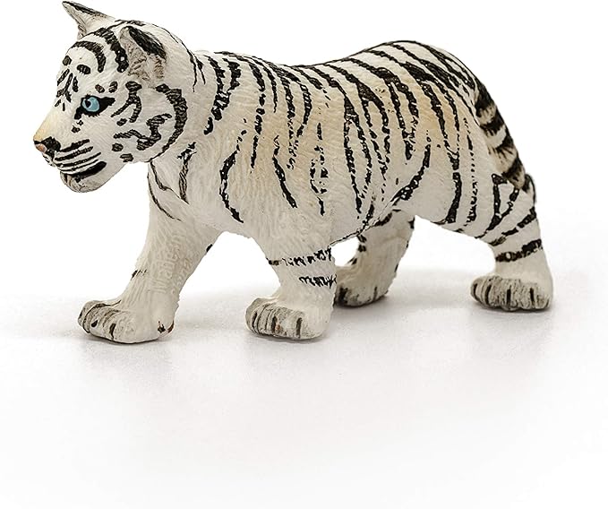 Schleich Wild Life, Animal Figurine, Animal Toys for Boys and Girls 3-8 Years Old, White Tiger Cub, Ages 3+