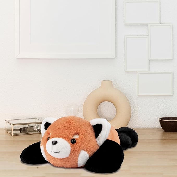 Niuniu Daddy 20" | 3.3 Pound Red Panda Weighted Stuffed Animals Plush Toy, Small Pillowfort Weighted Plush Animals for Kids Adults, Heavy Beads Body Stuffed Animal Pillow for Gift Birthday Christmas
