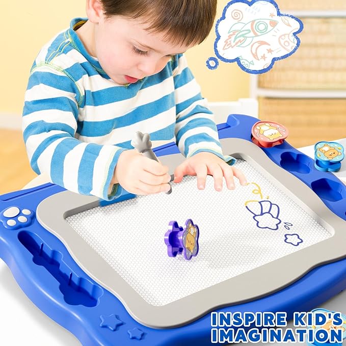 Large Magnetic Drawing Board for Toddlers, Magnetic Doodle Board for Kids, Etch A Sketch Magnet Erasable Writing Pad, Preschool Education Travel Toys for Kids Boys Girls Age 3 4 5 6 7 8 Years Old