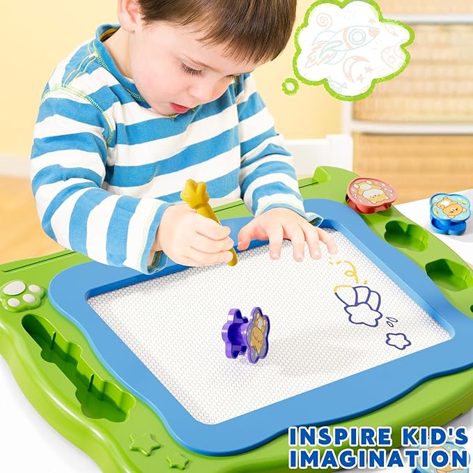 Large Magnetic Drawing Board for Toddlers, Magnetic Doodle Board for Kids, Etch A Sketch Magnet Erasable Writing Pad, Preschool Education Travel Toys for Kids Boys Girls Age 3 4 5 6 7 8 Years Old