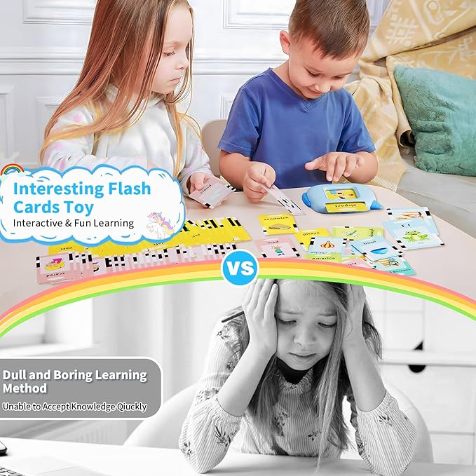 Talking Flash Cards Toddlers Toys: Learning Toys for Kids 2-3, Speech Therapy Pocket Speech Toy for Age 2-6, Autism Educational Montessori Toy with 420 Sight Words