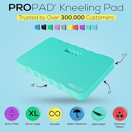 Thick Kneeling Pad, Garden Kneeler for Gardening, Bath Kneeler for Baby Bath, Kneeling Mat for Exercise & Yoga, Knee Pad for Work, Floor Foam Pad, Extra Large (XL) 18 x 11 x 1.5 Inches, Turquoise