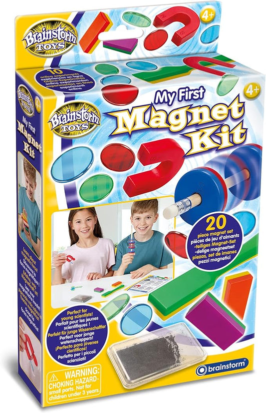 Brainstorm Toys: My First Magnet Kit - 20 Pieces, Learn About Magnetic Force, Educational Toy, Includes Online Code for Experiments, Kids Ages 4+