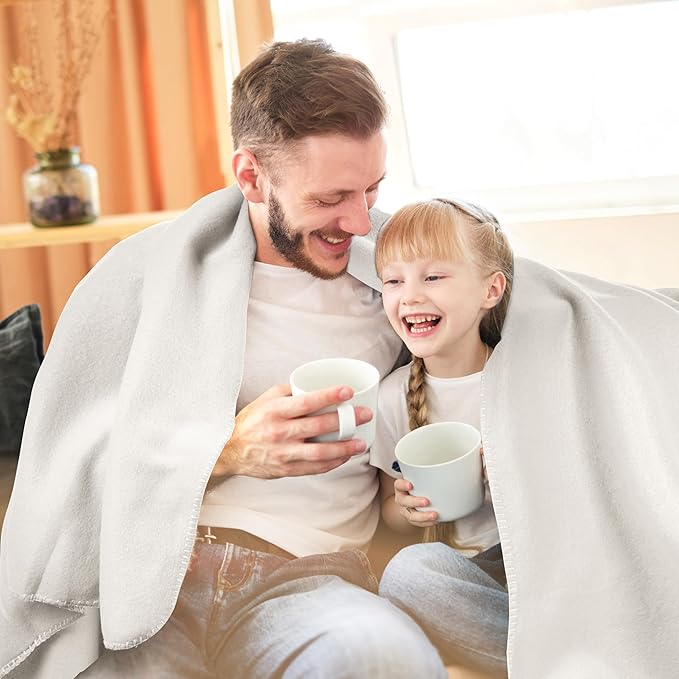 Special SG Glory Fleece Throw Blankets Bulk Fleece Blankets Solid Wholesale Lightweight Warm Soft for Pet Bed Sofa Couch Office Wedding Gifts Travel Seasons White 50x60 Inches Pack of 6