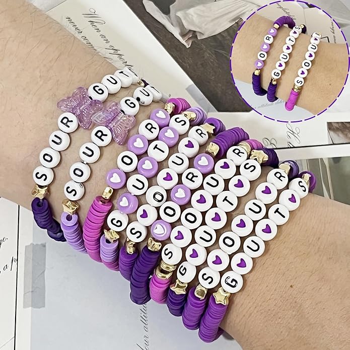 Handmade Stretch Friendship Bracelets for Teen Girls Singer Inspired Merch Outfits Decoration Girls Birthday Gifts Clay Beaded Friendship Bracelets Bulk for Music Fans