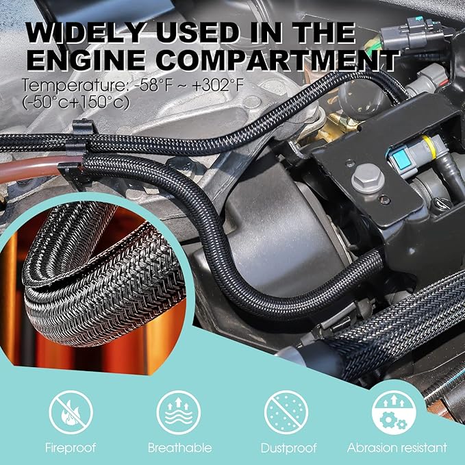 AGPTEK Cable Sleeve Cover, 6.6ft - 1.2 inch Desk Cord Organizer Cable Hider, Home Office Wire Management Computer TV Wire Loom Tubing, Pet Proof Cord Protector, from Cat Dog Chewing, Black