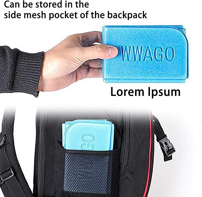 inheming 2PCS Camping Cushion Seat, Foldable Ultralight Foam Sitting Pads, Save Your Backpack Space and Reduce Weight