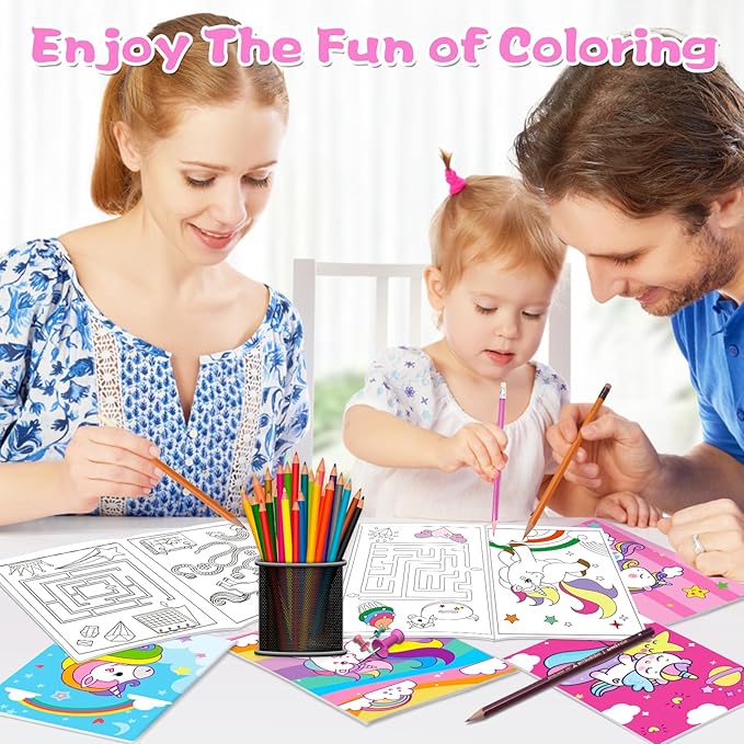 24Pcs Magic Horse Mini Coloring Books for Kids Party Favors Bulk Gift Small Art Unicorm Drawing Activity Book for Birthday Goodie Bags Stuffer Filler Holiday Kindergarten School Classroom Supplies