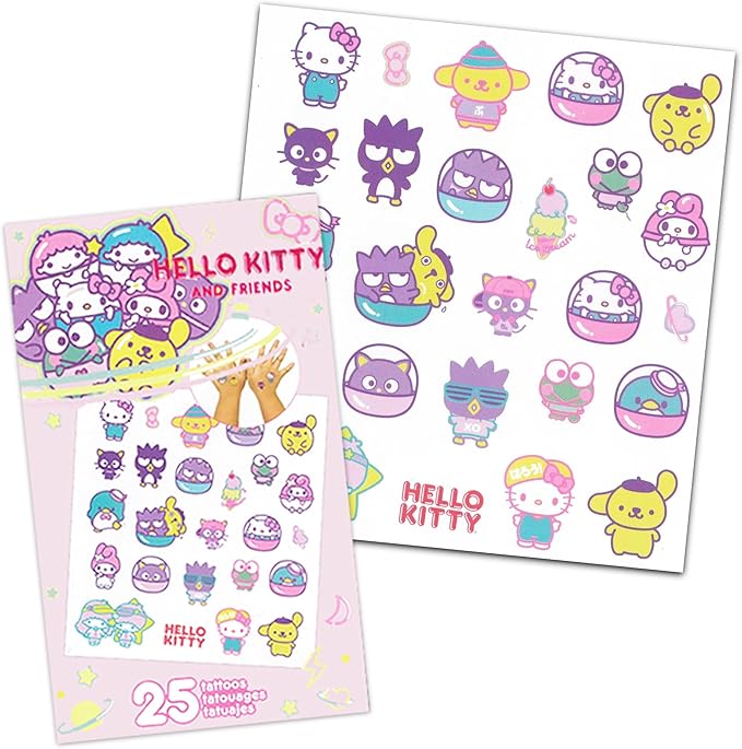 Hello Kitty Cosmetic Set for Girls - Hello Kitty Dress Up Party Supplies Bundle with Hello Kitty Makeup, Shoulder Bag, Tattoos and More | Hello Kitty Pretend Play