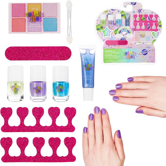 Expressions 8pc Makeup Set - "Cosmic Vibes" Beauty Kit - Ultimate Kids Cosmetics Set Beauty Collection Starter Cosmetics For Girls
