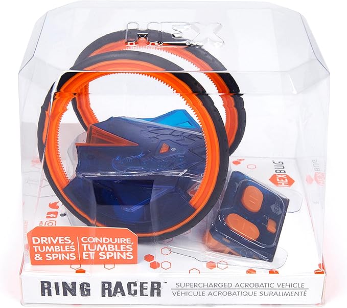 HEXBUG Ring Racer, Self-Stabilizing Rechargeable Remote Control Robot Toys for Kids, STEM Toys for Boys & Girls Aged 8 & Up, (Colors May Vary)