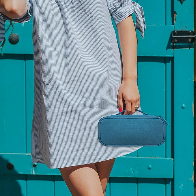 Lacdo Electronic Organizer Travel Cable Organizer Bag Pouch Tech Electronic Accessories Carry Case Portable Double Layers Charger Case for Cable, Cords, Charger, Earphone, Power Bank, Green