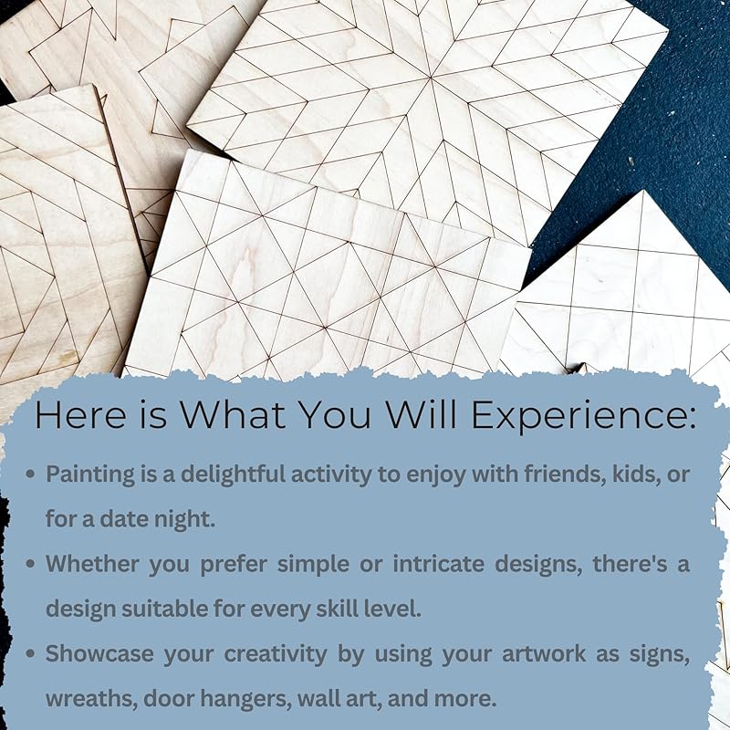 Large Unfinished Barn Quilt Kit Square Wooden Sign to Paint, Country Decor Wall Art Quilts Block Painting Kits (15 inches, Slip Knot) AVTRBoutique