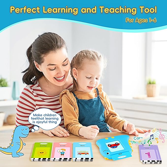 Talking Flash Cards for Toddlers, 540 Sight Words Flash Cards Speech Therapy Toys - Learning Educational Gifts for Age 1 2 3 4 5 6 Years Old Boys and Girls(540 Sight Words_Blue)