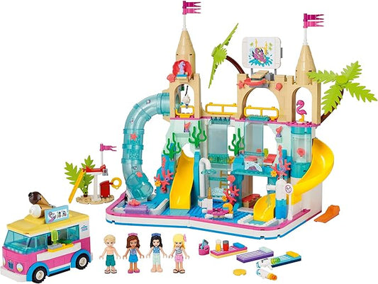 LEGO Friends Summer Fun Water Park 41430 Set Featuring Friends Stephanie, Emma, Olivia and Mason Buildable Mini-Doll Figures, Perfect Set for Creative Play (1,001 Pieces)