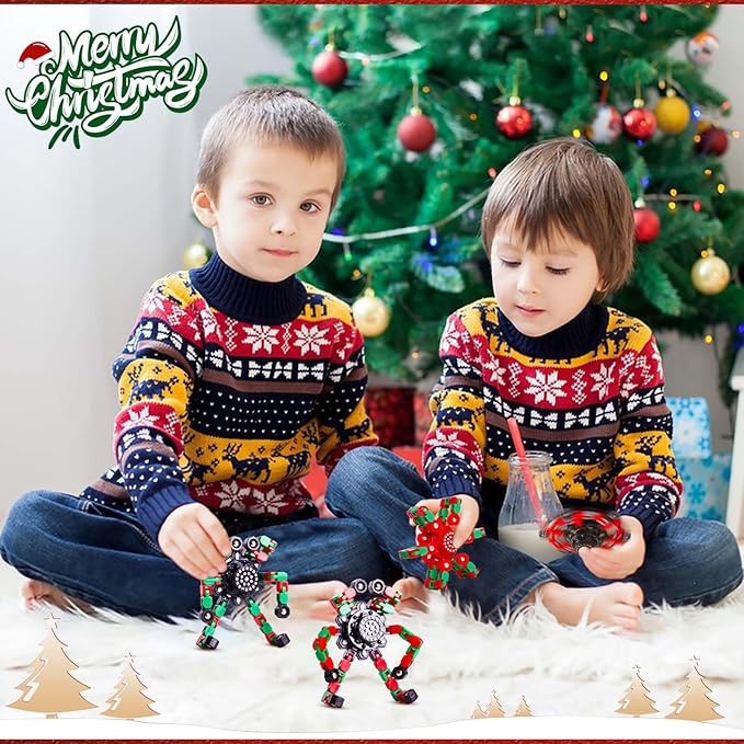 Fidget Spinners for Kids and Adults Christmas Fidget Toys Gifts, Stress Relief Sensory Toys for Boys and Girls Fingertip Gyros for ADHD Autism for Kids Birthday Gifts (Fidget Toy- Red)