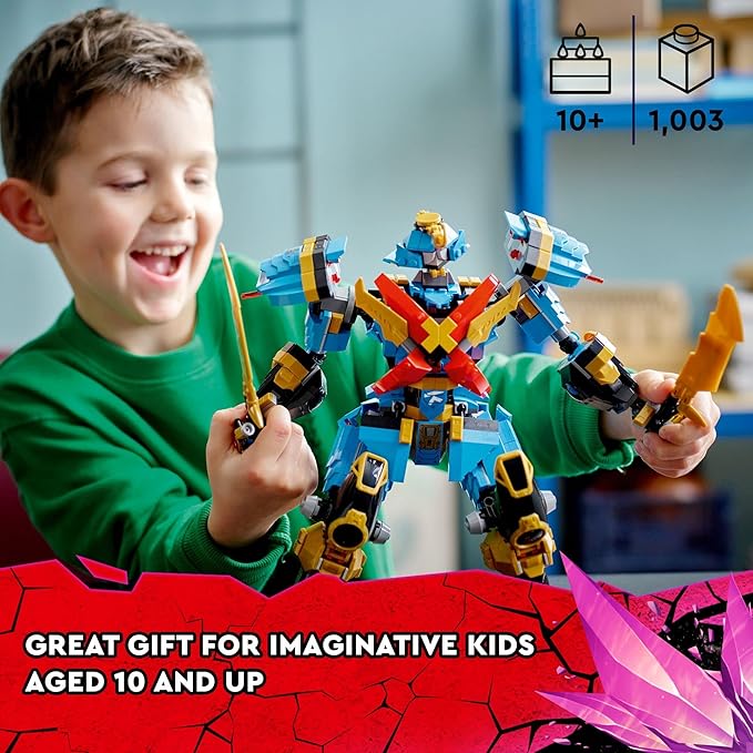 LEGO NINJAGO Nya's Samurai X MECH Action Figure, 71775 Robot Ninja Toy with Golden Jay Plus 7 Minifigures