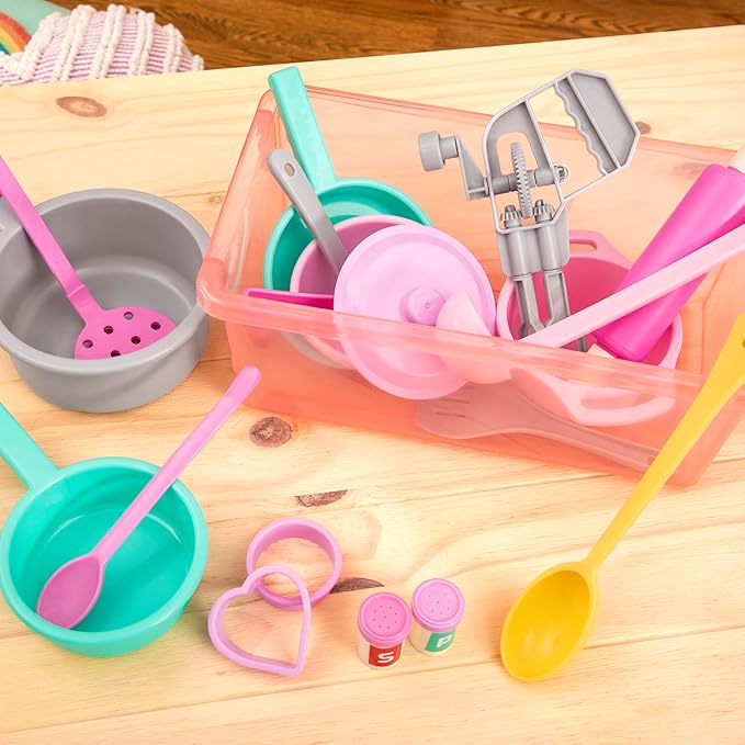 Battat- Play Circle- Cooking & Baking Kit – Kitchen Toys – Chef Tools -Pretend Play – 3 years + (21 Pcs)