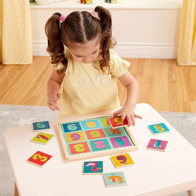 B. toys- Count n’ Doodle- Magnetic Number Puzzle – Wooden Puzzle – Chalkboard Side – 2-in-1 Puzzle & Drawing Board- 2 Years +
