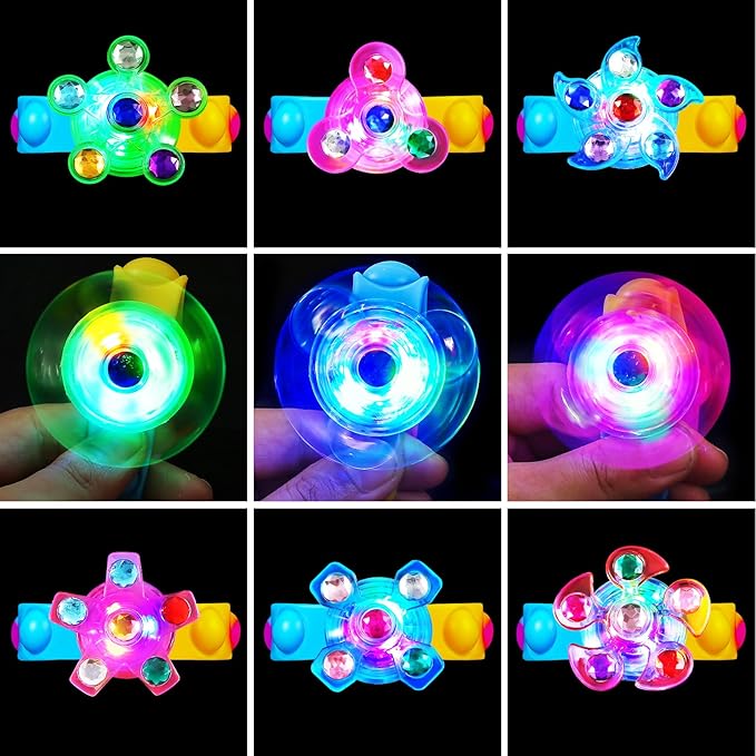 25 Pack Light Up Bracelets Valentines Day Gifts for Kids, Goodie Bags Stuffers Party Favors for Kids 3-5 4-8-12, Birthday Gifts Valentines Classroom Prizes Glow in the Dark Party Supplies for Kids