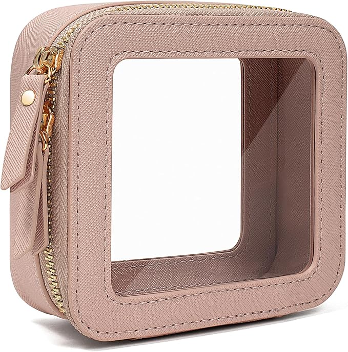 FFpaw Travel Clear Makeup Bag Set, TSA Approved Cosmetic Bag Case with Zipper Portable Makeup Pouch Toiletry Bag Women Traveling Cosmetic Organizer Storage Bag Car Organizer Car Essentials for Women