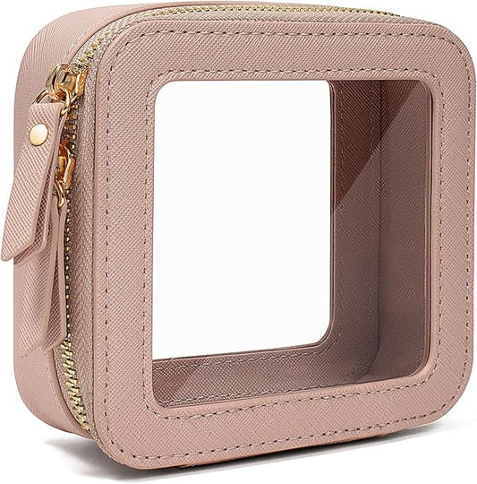 FFpaw Travel Clear Makeup Bag Set, TSA Approved Cosmetic Bag Case with Zipper Portable Makeup Pouch Toiletry Bag Women Traveling Cosmetic Organizer Storage Bag Car Organizer Car Essentials for Women