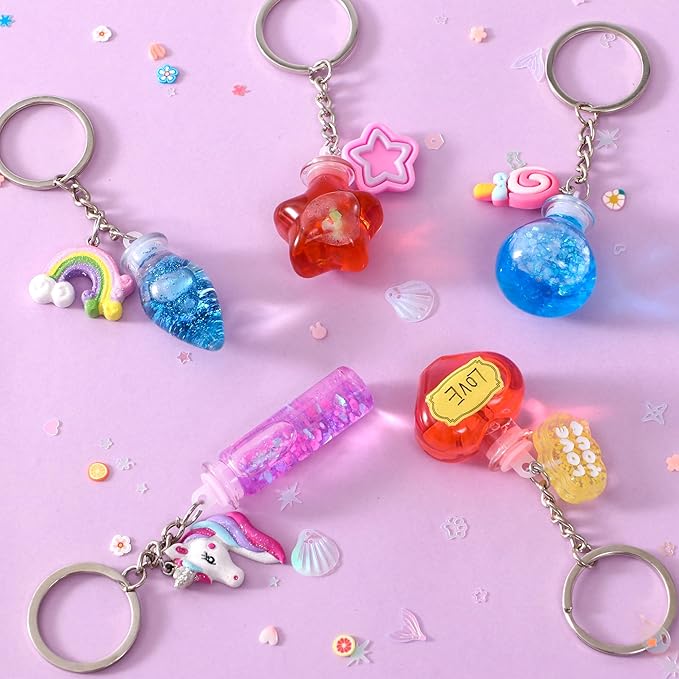 B Bascolor Fairy Themed Mixed Potion Craft Kit for Kids Girls - Potions Making Art Craft DIY Mixes Kit 21pcs Potion Bottles, Creative Magic Kit Girl Birthday Gift Toys for 6 7 8 9 10 11 12 Year Old