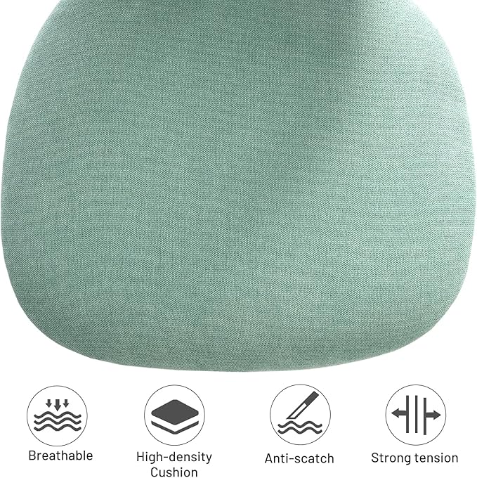 Desk Chair Armless, Kids Office Chair Compact Rolling Fabric Seating Cushion and Plastic Low-Back, Height Adjustable Small Study Computer Task Chair for Student Children Teens with Wheels, Aqua