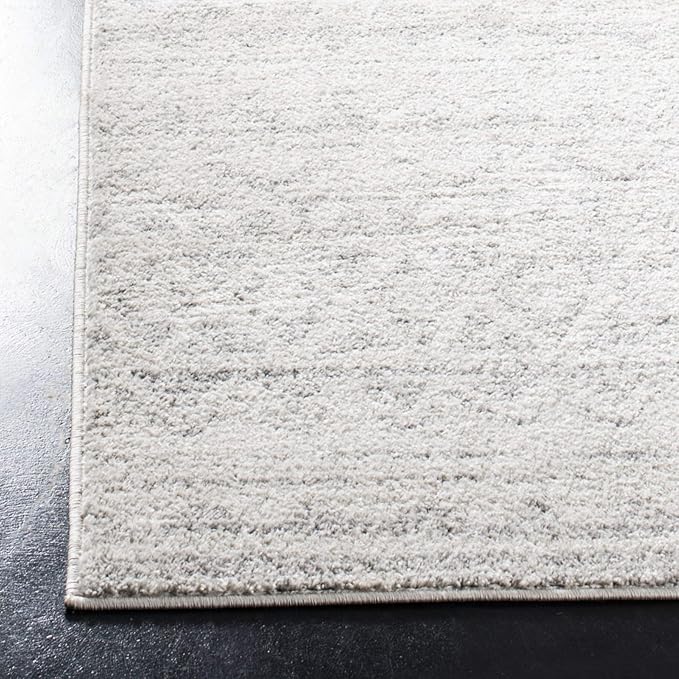 SAFAVIEH Adirondack Collection Area Rug - 8' x 10', Ivory & Silver, Moroccan Boho Distressed Design, Non-Shedding & Easy Care, Ideal for High Traffic Areas in Living Room, Bedroom (ADR119A)