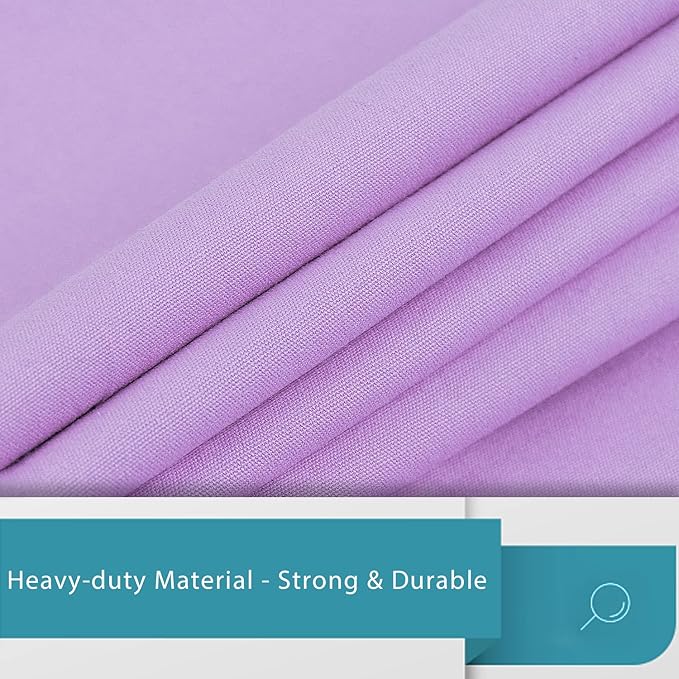 LOLOMLO Extra Large Canvas Laundry Bags with Handles & Drawstring Closure, Heavy Duty Tears Resistant Clothes Storage Travel Bags,25.5"x34",Purple