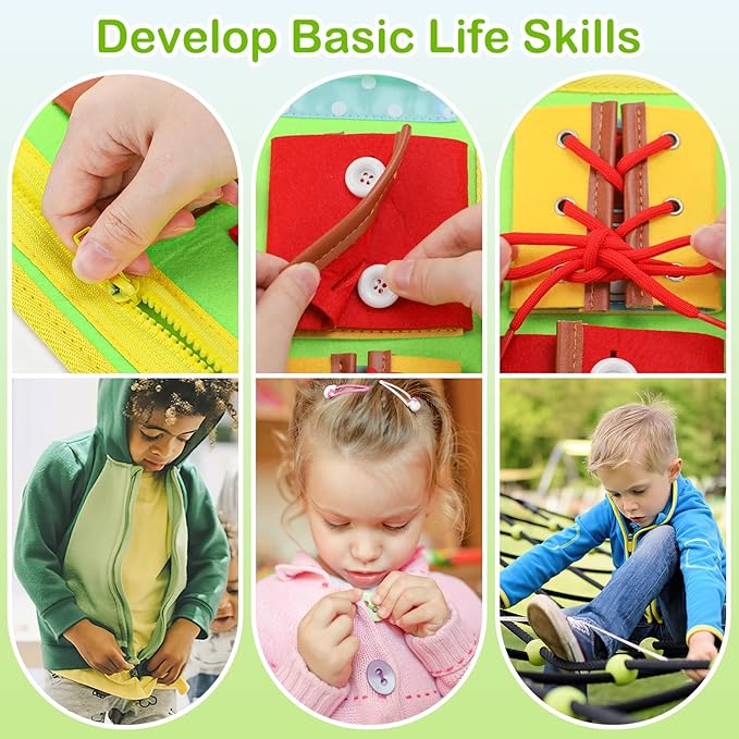 Busy Board Montessori Toys for 1 2 3 4 Years Old, Toddler Toys, Autism Sensory Toys, Preschool Learning Educational Toys Activities for Toddlers 1-3, Travel Toys Gifts for Boys Girls