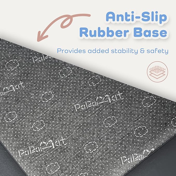 1.3" Thick Baby Floor Play Mat 79x158, Basic Padded Foam Mat for Tummy Time Crawling, Non Slip Cushioned for Babies Toddlers Infants Kids (Dark Grey)