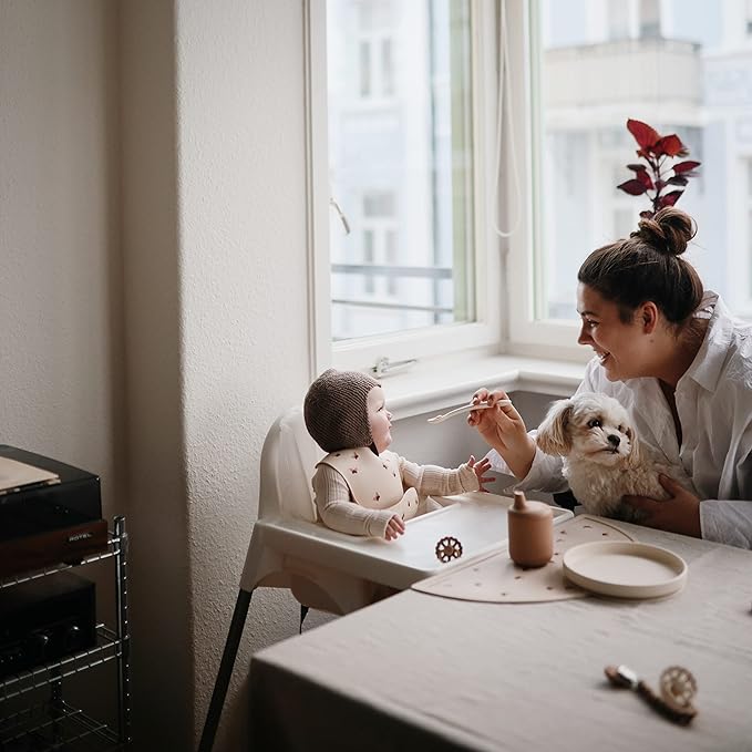 mushie Silicone Baby Feeding Spoons | 2 Pack (Tradewinds)