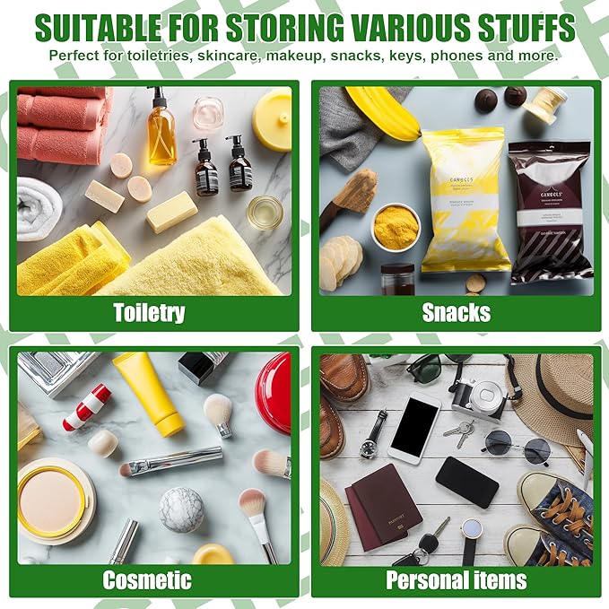 BuyCard Cheer Chenille Letter Bags Clear Makeup Bag, Cheerleader Gifts Cosmetic Bag, Varsity Preppy Patch Flat Pouch Cheer Accessories, Waterproof PVC Organizer Toiletry Bag for Women Girls Green