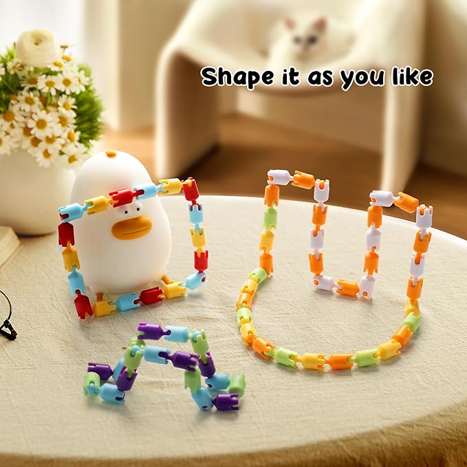 Boxgear 6pc Multicolored Fidget Toys for Kids, Boys, Girls, Adults - Best Sensory Items for Autism, Relaxation, Stress, Decompression - Chain Spinner Alternative Gift