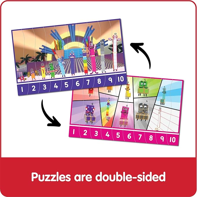 hand2mind Numberblocks Sequencing Puzzle Set, ﻿Sequence Cards, Matching Game, Math Toys, Toddler Educational Toys, Preschool Learning Activities, Kids Birthday Gifts, Easter Basket Stuffers for Kids