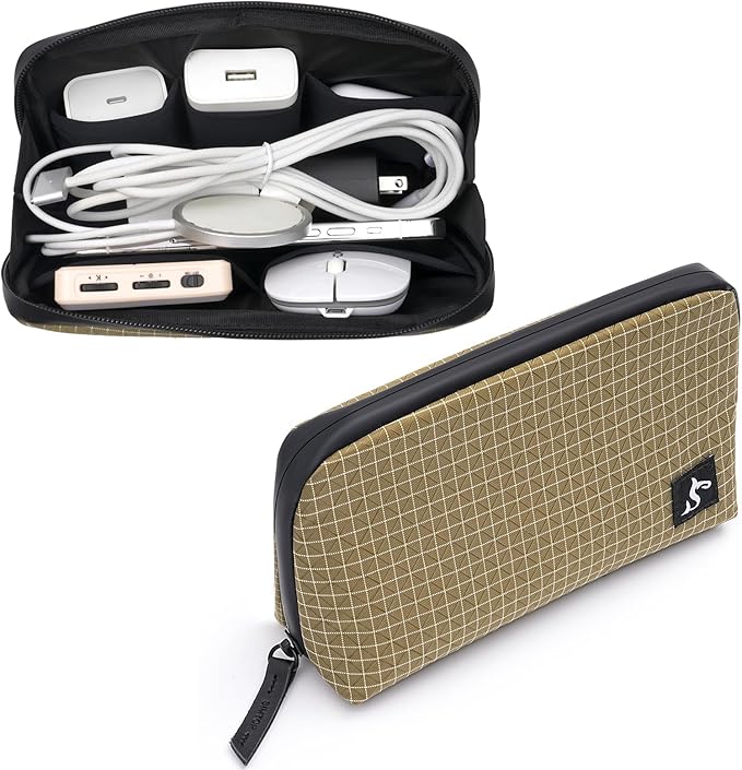 SIMTOP Cord Organizer Travel Small Tech Bag Pouch Case for Cords, Charger, Hard Drive, Power Bank – Water-Resistant Electronics Organizer, Small Portable Gadget Case for Travel