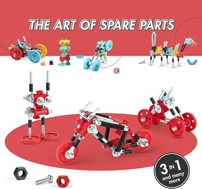 Stem Building Toys, ChopperBit Educational Build Your Own Robot Toy for Kids 8+ Year Old Boys and Girls, Stem Toys Engineering Kit, Motorcycle Vehicle Construction Toys Steam Gift