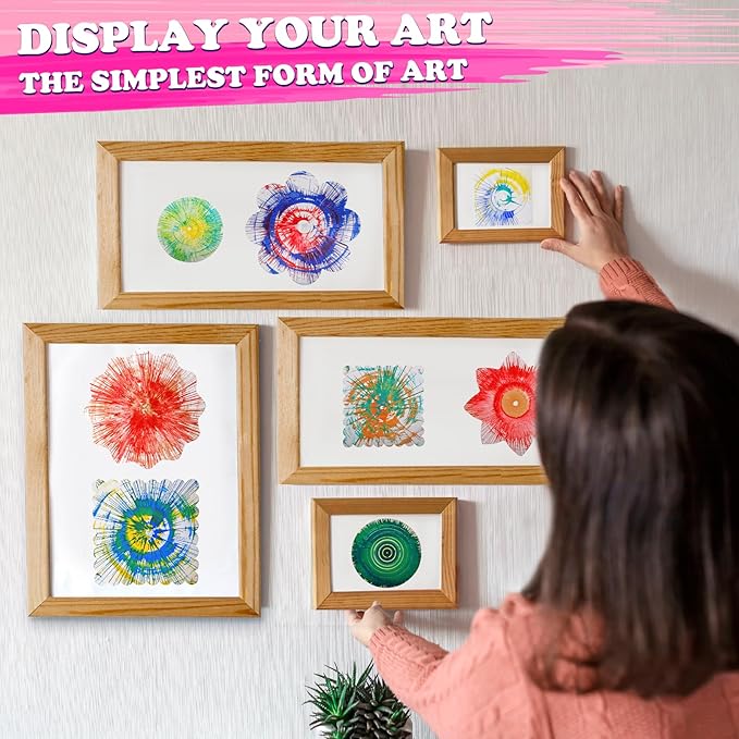 Arts and Crafts for Kids Ages 4-8,Paint Spin Art Machine Kit,Art Craft Set for 6-9 Year Old,Cool Painting Spinner Toys Kits Set,Art Supplies Birthday Gifts for Boy Girl Ages 6 7 8 9 10 11 12 (Pink)