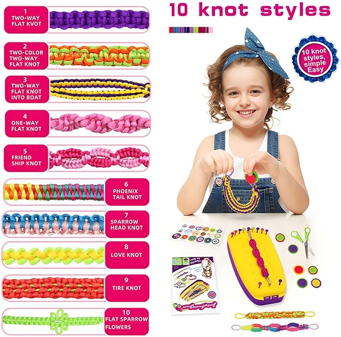 Arts and Crafts for Kids Ages 8-12,Bracelet Making Kit for Girls,Girls Toys Gifts for 6 7 8 9 10 11 12+ Year Old Girl Gift Ideas On Christmas Birthday