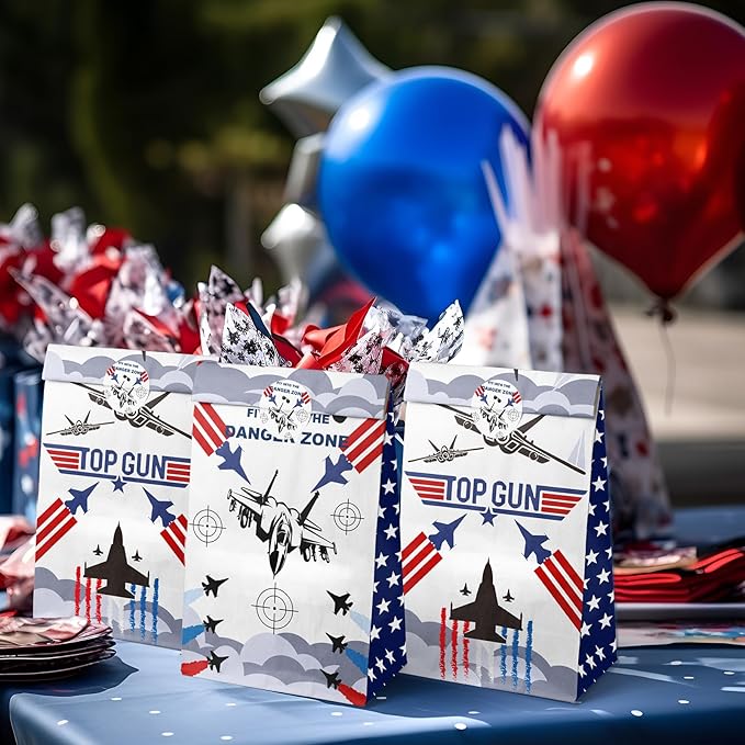 Fighter Jet Pilot Party Favor Bags Fighter Pilot Goodie Bags Fighter Jet Pilot Party Favors for Kids Fighter Jet Pilot Birthday Party Supplies
