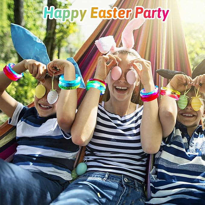 36Pcs LED Bracelets Glow Sticks Glow in the Dark Party Supplies for Kids/Adults, Christmas Party Favors for Kids Flashing Light up Toys, Neon Accessories Carnival Birthday Concert Games Gifts