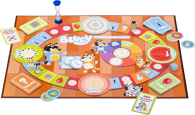 Bluey Scavenger Hunt Game. A Fun Board Game Full of Fun Activities to Perform, Things to Find and Questions About to Answer