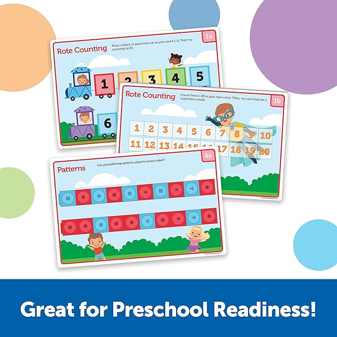 Learning Resources MathLink Cubes Preschool Math Activity Set