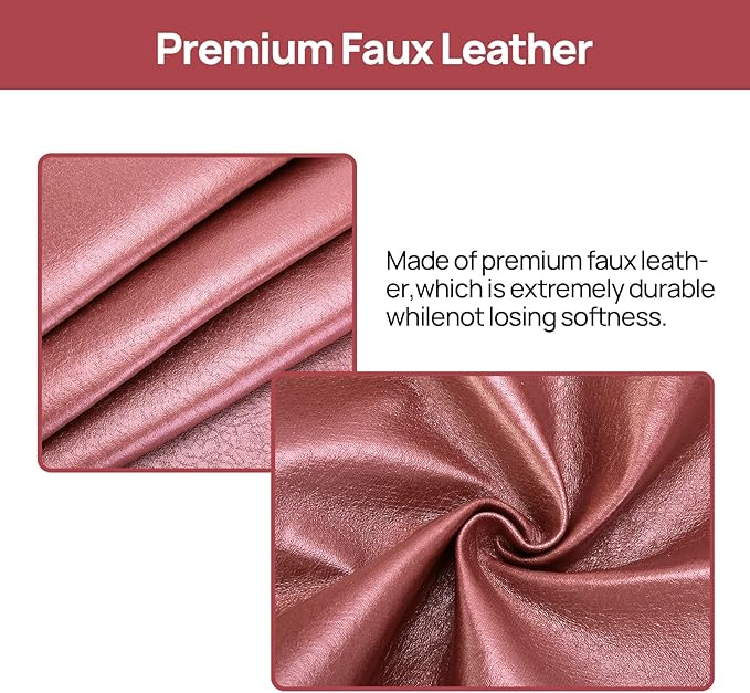 Teniux Remote Control Holder Faux Leather Armrest Organizer with 6 Pockets for Recliner Couch Sofa, Armchair Caddy for Smart Phone, Book, Magazines, Ipad, Remotes (Rose Wine)