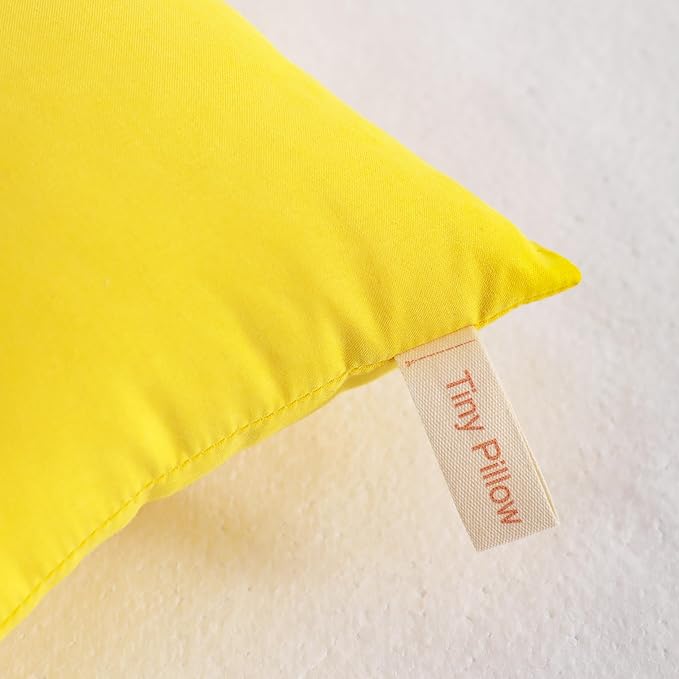 NTBAY Tiny Pillows, Down Alternative 7"x11" Microfiber Mini Pillow for Travel, Pets, Soft Machine Washable Small Pillows for Neck, Wrist, Lumbar and Knee, Yellow