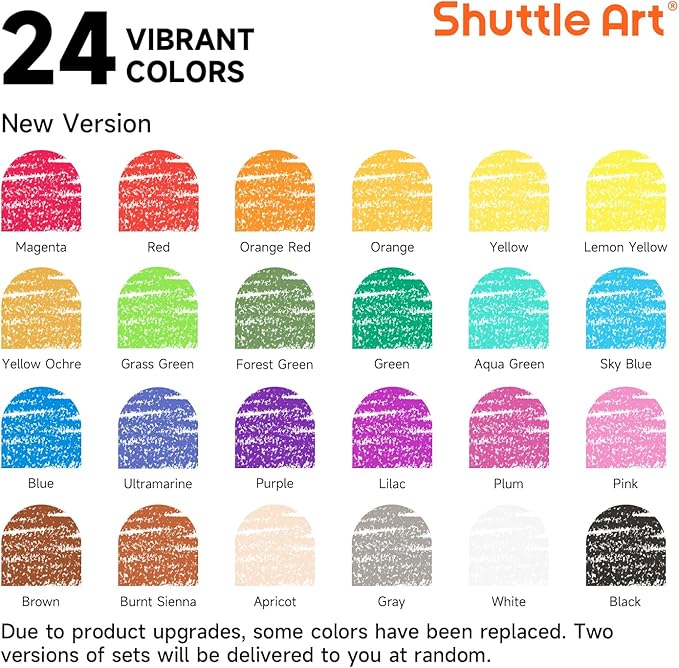 Shuttle Art Crayons Bulk Set - 24 Boxes of 24 Assorted Colors, 576 Count Durable & Non-Toxic Teacher-Quality Crayons, School Supplies bulk in Crayons For Family Class Party Favors