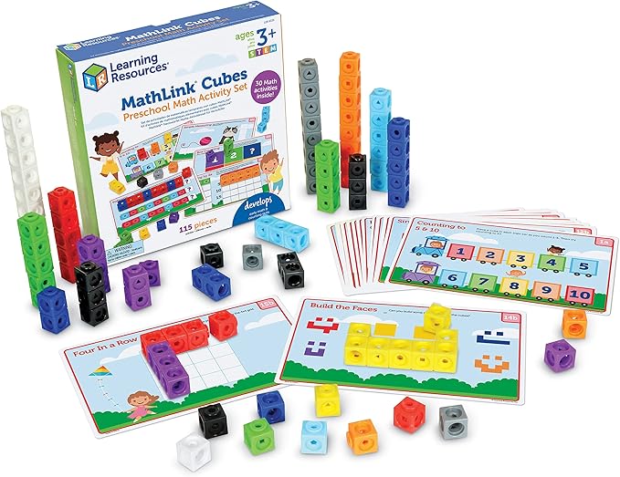 Learning Resources MathLink Cubes Preschool Math Activity Set