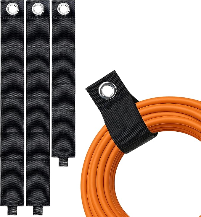 Heavy-Duty Extension Cord Holder 3-Pack, Two Sizes, Durable Nylon Cable Organizer Straps for Hanging Cables，Cords, Hoses, Ropes，Tools and Outdoor Organization